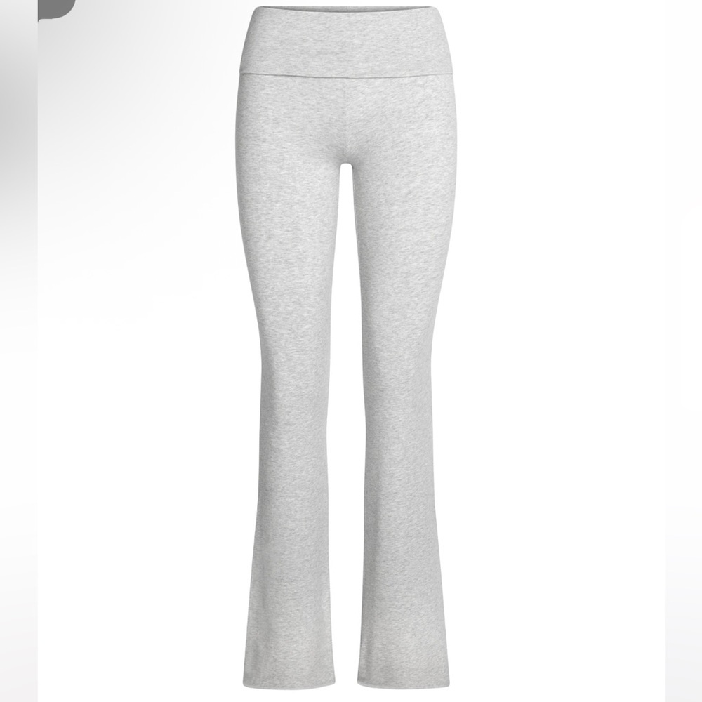 SKIMS Foldover Pant Cotton Jersey LIGHT HEATHER GREY